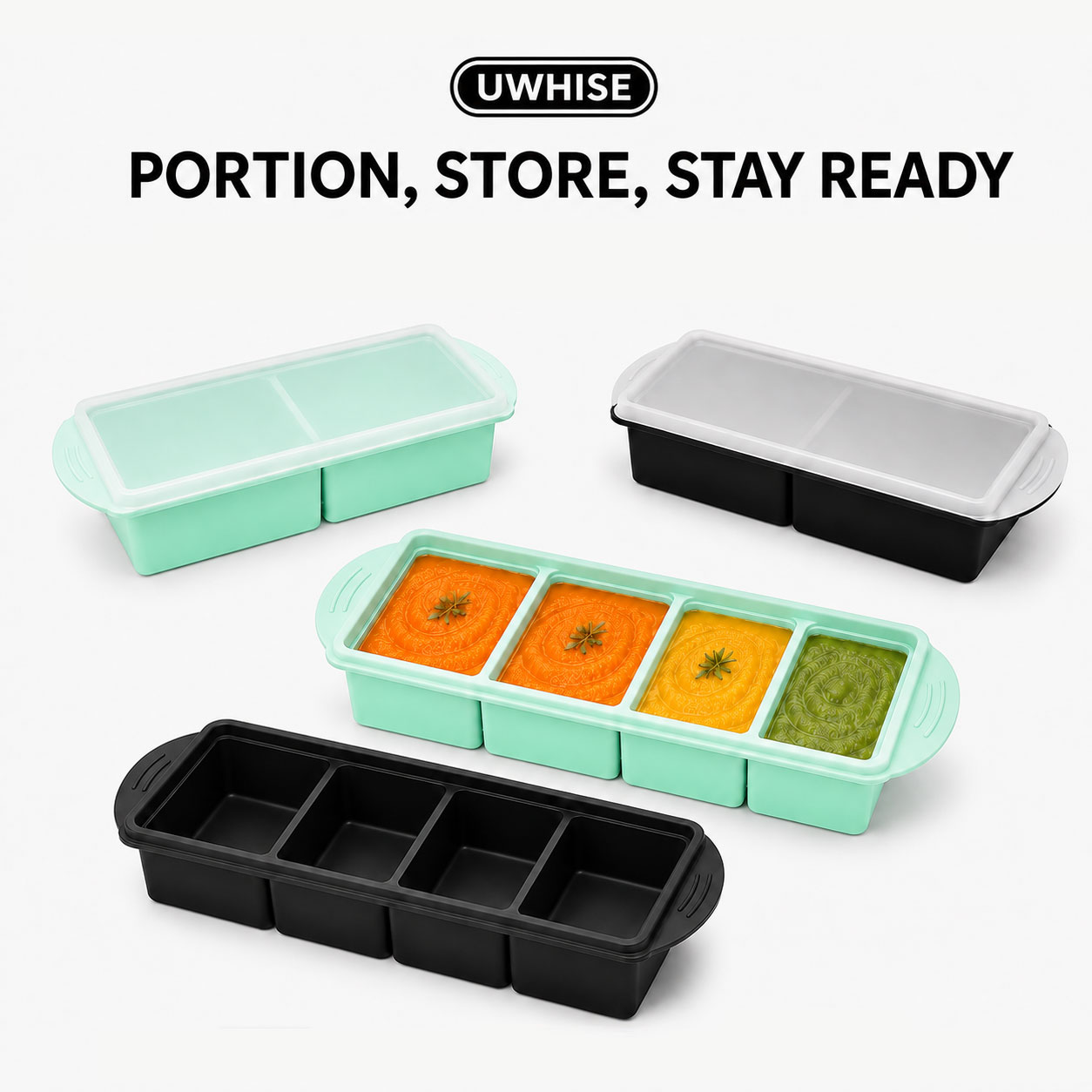 Meal Prep Oatmeal - Uwhise Contenitore in Silicone per Alimenti