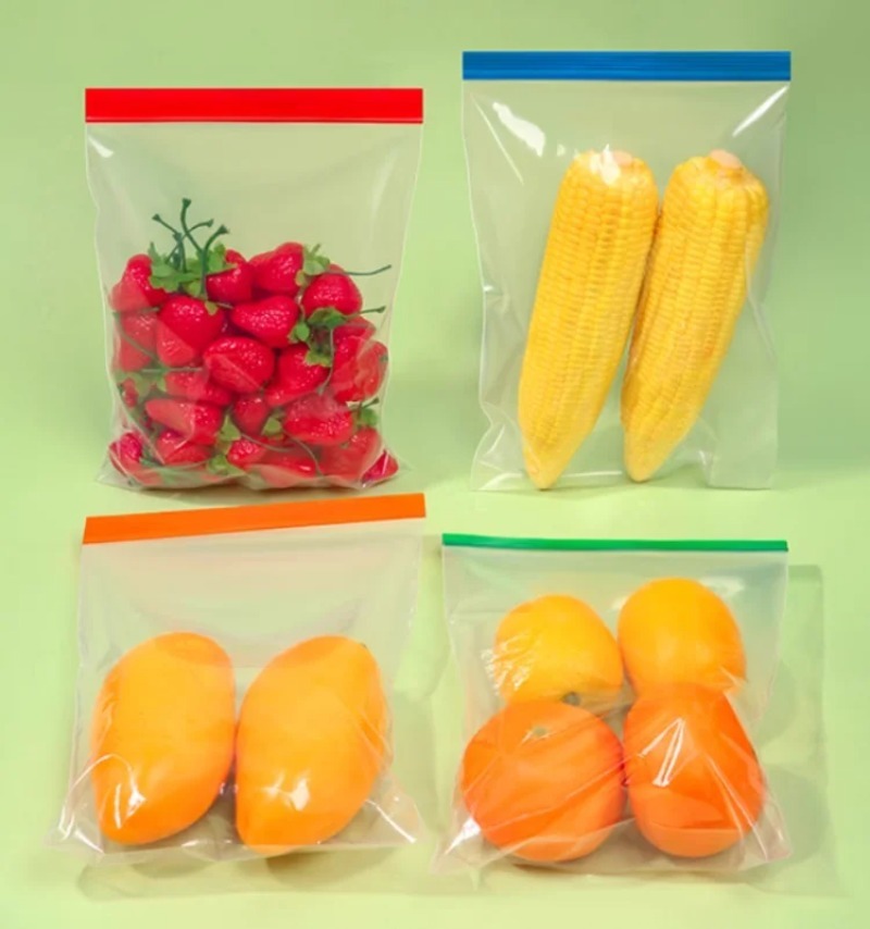 Meal Prep For A Day - Sacchetti Trasparenti Colorati in PE con