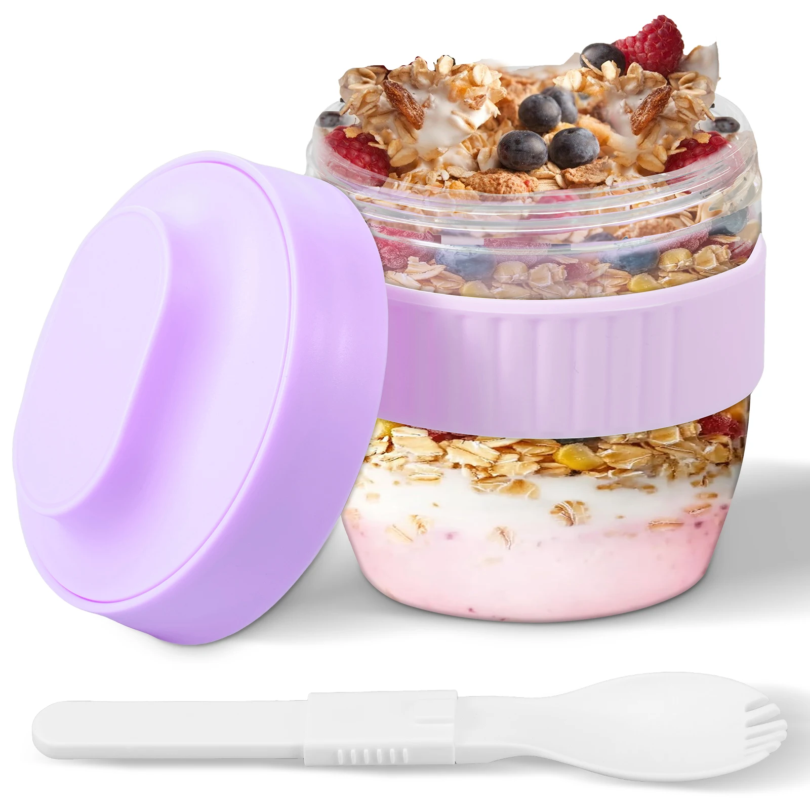 Meal Prep Oatmeal - Contenitore per Overnight Oats a Doppio